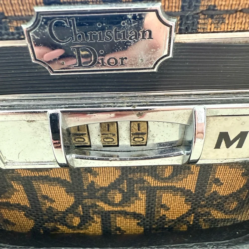 Vintage 1970s Christian Dior Diorissimo Pullman Suitcase 100% Authentic 28x18x8 - Picture 8 of 16